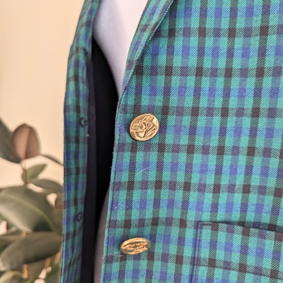 Draper James Checkerboard Blazer Size 2 Preppy Business - Picture 2 of 13